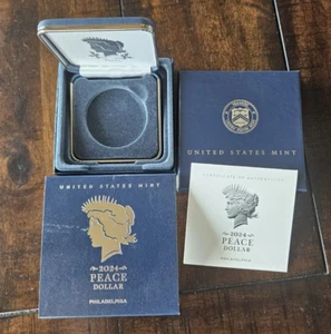 2024-P Peace Commemorative Silver Dollar Box & COA | No Coin - Picture 1 of 1