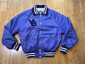 Holloway Van Buren Knights Vintage Purple Varsity Jacket 80s, Size L - Picture 1 of 7