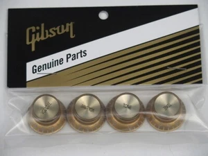Genuine Gibson Top Hat Gold w/ Gold Insert Guitar Knobs Les Paul ES SG Part - Picture 1 of 3