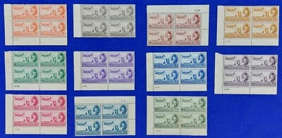 1947 Egypt, King Farouk & Delta Dam, Corner Blocks of 4 Part Set - Sc #39-49 MNH - Изображение 1 из 4