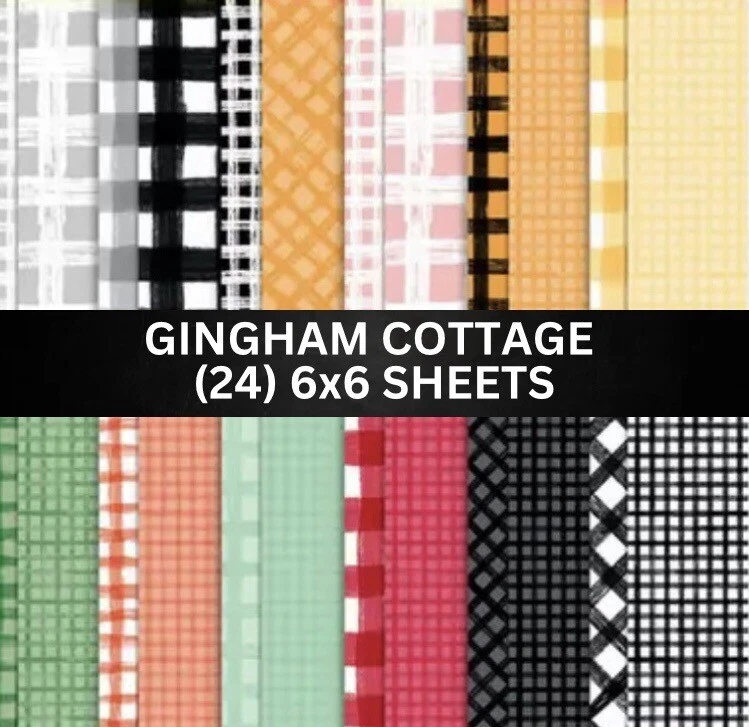 Stampin Up GINGHAM COTTAGE Designer Series Paper Plaid DSP - (24) 6x6 Shts - Image 1 of 1
