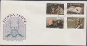 SIERRA LEONE Sc # 1413,5,7.8 FDC SET of 4 FAMOUS MOVIES incl ANNE FRANK - Picture 1 of 1