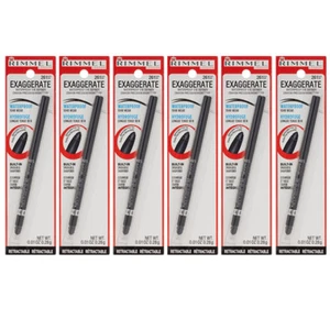 NEW Rimmel Exaggerate Waterproof Eye Definer Black 0.009 Ounces (6 Pack) - Picture 1 of 5