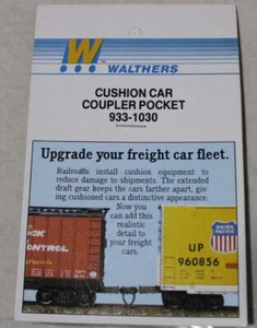 Walther's HO 933-1030 Cushion Car Coupler Pockets(Set of 8)brown Sealed Extender - Picture 1 of 2