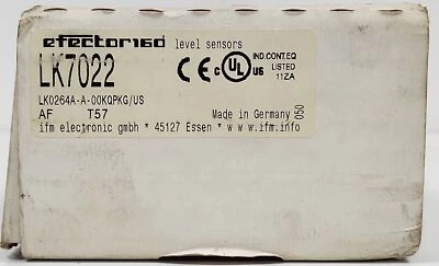 IFM EfectorLK0264A-A-00KQPKG/US-LK7022 Continuous Level Sensor - Image 1 of 4