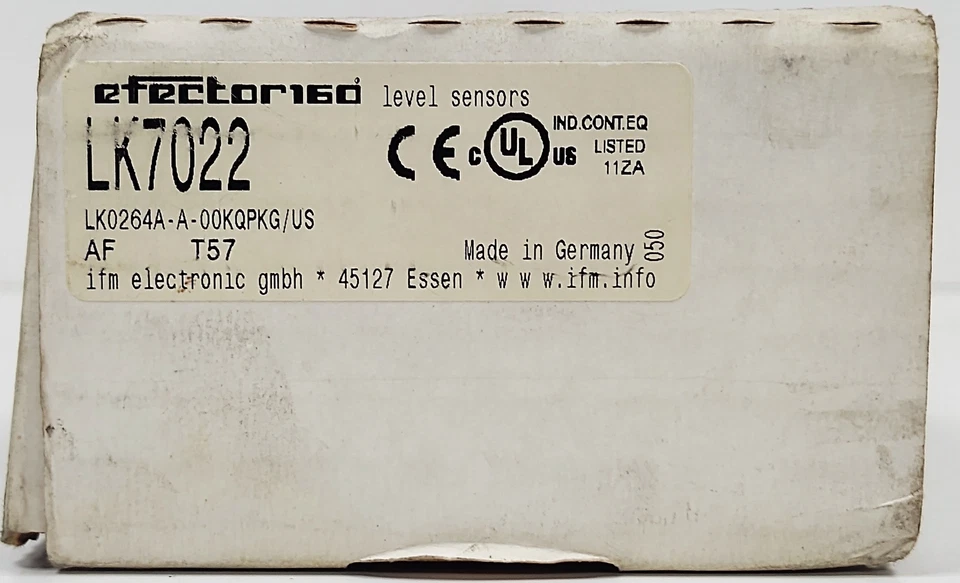 IFM EfectorLK0264A-A-00KQPKG/US-LK7022 Continuous Level Sensor - Image 1 of 4