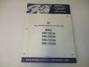 Montgomery Wards Sea King 35 HP Model VWB-20935A Parts Catalog Manual MW-33 - Picture 1 of 8