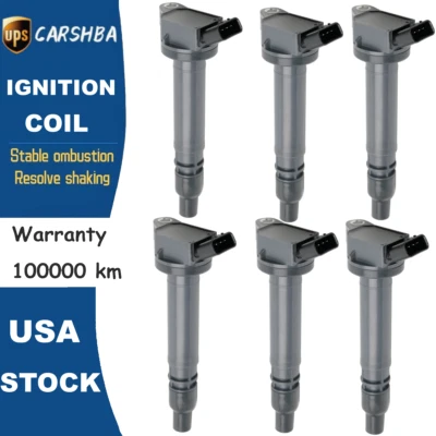 PACK OF 6 Ignition Coil UF507 For Lexus GS300 GS350 IS250 LS460 & Toyota Sequoia Foto 1 de 4