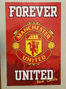 PÓSTER AUTÉNTICO 2005 MANCHESTER UNITED, FOREVER UNITED, RED DEVILS, FÚTBOL. - Imagen 1 de 6