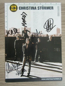 Christina Stürmer und Band original handsignierte Autogrammkarte / Musik T16 - Bild 1 von 2