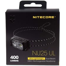 Nitecore NU25UL Ultralight LED Kopflampe, Stirnlampe mit USB-C    Schwarz