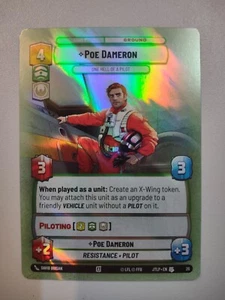 Star Wars Unlimited JTLS OP 26 Poe Dameron Hyperspace Foil x3 - Picture 1 of 1