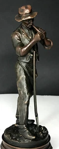GARDENER bronze character signed CONSTANT med. gold, school 19th vintage antique - Picture 1 of 13