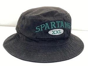 Vintage Top of the World Spartans XXL NCAA MSU College Bucket Hat Sz. L/XL Black - Picture 1 of 16