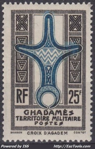 GHADAMES : CROIX D'AGADEM N° 8 NEUF ** GOMME SANS CHARNIERE - Picture 1 of 2
