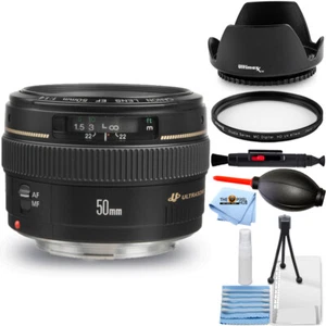Canon EF 50mm f/1.4 USM Objektiv 2515A003 + UV-Filter + Tulpenhaube Objektivpaket - Bild 1 von 4