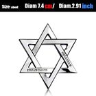 Star of David Jewish 100% 3D Metal Car Auto Badge Emblem Sticker Styling Tuning