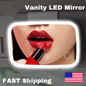 Car Sun Visor Mirror Clip on Vanity Mirror Makeup Sun Shading LED Mirror 21Led