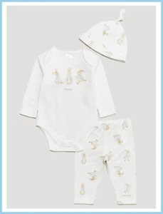 Beatrix Potter Peter Kaninchen Baby Unisex Body Leggings & Hut Set 12-18 Monate - Bild 1 von 9
