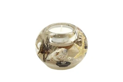 Dreamlight Teelichtleuchter Kugel SEA BREEZE D. 8cm Muschelmotiv aus Glas Gilde - Bild 1 von 2
