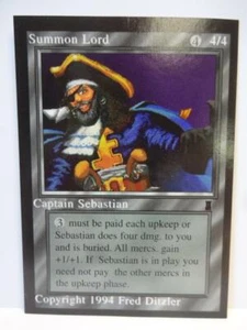 1994 Magic the Gathering Middle Ages Sticker CAPTAIN SEBASTIAN Banned MtG Oddity - Bild 1 von 2