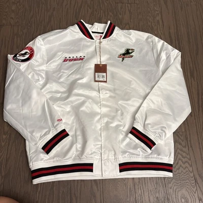 Mitchell And Ness MLS Dallas Burn Bomber Jacket Size XXL White NWT $150 - Image 1 of 4