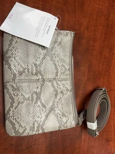 Snakeskin and Taupe Crossbody Thirty One Jewell Purse. New - Picture 1 of 18