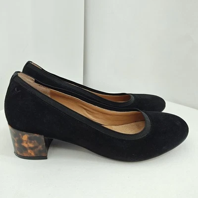 Zapatos de salón Vionic Natalie para mujer 8 negros de gamuza tacón ancho tacón tortuga Foto 1 de 4