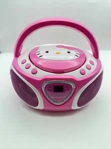 Hello Kitty CD Player Boombox Radio AM/FM Model KT2025 LED Light Works - Picture 1 of 23