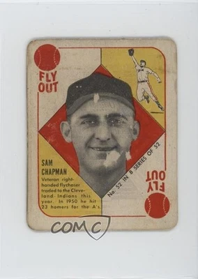 1951 Topps Blue Backs Sam Chapman #52 - Image 1 of 2
