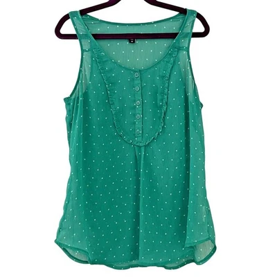 Women's Gap Teal Green Star Tank Top Sheer Size XS Summer Beach - Image 1 of 4