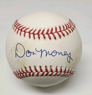 Don Money Firmado Auto Rawlings Oficial Liga Nacional Béisbol BREWERS B4 Foto 1 de 3