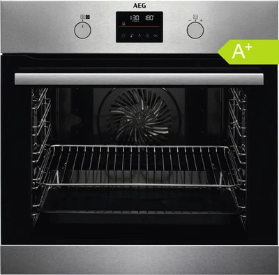 AEG Einbaubackofen 71l SteamBake Pyrolyse Teleskopauszug Edelstahl A+ - Bild 1 von 4
