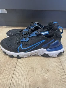 Nike React Vision Trainers Size 4.5 Black Midnight Navy Shoes Gym Run Sneakers - Picture 1 of 5