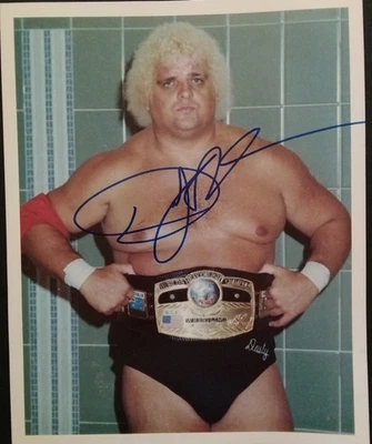 Foto 8x10 firmada por American Dream Dusty Rhodes de lucha libre profesional WWE NWA WCW TNA TCW Foto 1 de 4