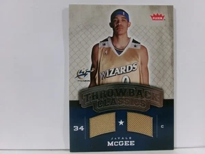 Memorabilia Fleer Throwback Classics 2008-09 JaVale McGee #NBA-JM novato radiocontrol - Imagen 1 de 2