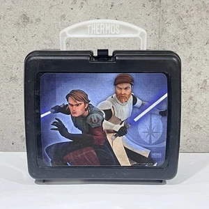 Star Wars - Clone Wars - Thermos Lunch Box - Made in USA - Usato - Foto 1 di 8