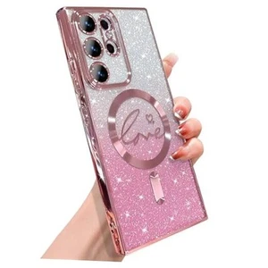 for Case Magnetic,for Women Girl Soft Cute Luxury Samsung Galaxy S23 Ultra Pink - Picture 1 of 7