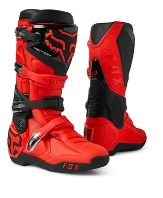Botas de motocross Fox Racing Motion (rojo fluorescente) 29682-110-11-1 Foto 1 de 4