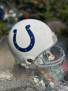 Indianapolis Colts Marvin Harrison Autographed Full Size Helmet PSA DNA COA NFL - Picture 1 of 10