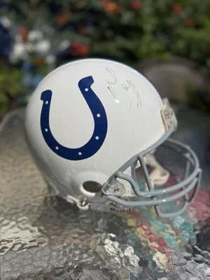 Indianapolis Colts Marvin Harrison Autographed Full Size Helmet PSA DNA COA NFL - Image 1 of 4