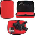 Navitech Red Action Camera Hard Case For The Sjcam Sj4000 Action Wifi Camera