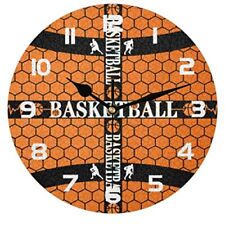 Basketball Wall Clock 10 Inch Silent Non-Ticking Sports Player Wall Clocks Ba...