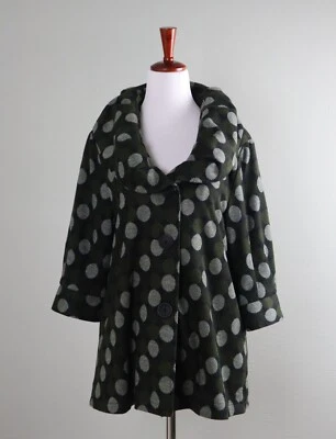 Chaqueta Top DAMEE, Inc $175 Lunares Suave Plisado Cuello Chal Talla Mediana Foto 1 de 4