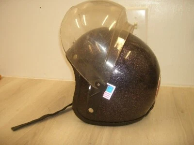 Vintage Arctic cat  Purple Metal Flake  Helmet snowmobile motorcycle - Image 1 of 4