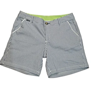 Pantalones Cortos Para Mujer Columbia PFG Azul Blanco Rayas Talla 8 Preppy Náuticos - Imagen 1 de 5