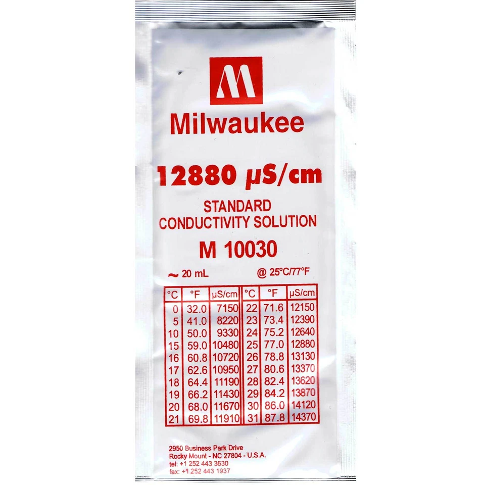 EC Eichflüssigkeit 12880 µS/cm 20 ml Kalibrierlösung Eichlösung Kalibrieren