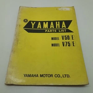 Yamaha V50(E) V75(E) Factory Parts List 1st ed March 1971 - Picture 1 of 3