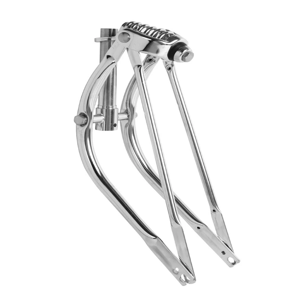 OG LOWRIDER 12" BICYCLE STEEL BENT BIKE HEAVY DUTY SPRING FORK 1" CHROME - Image 1 of 1