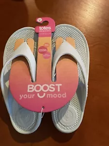 Women’s lightweight sol Bounce ara flip-flops white Comfy Sandal Size 6 - Picture 1 of 5